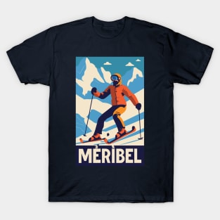 A Vintage Travel Art of Meribel - France T-Shirt